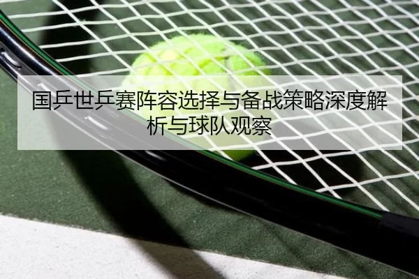 国乒世乒赛阵容选择与备战策略深度解析与球队观察